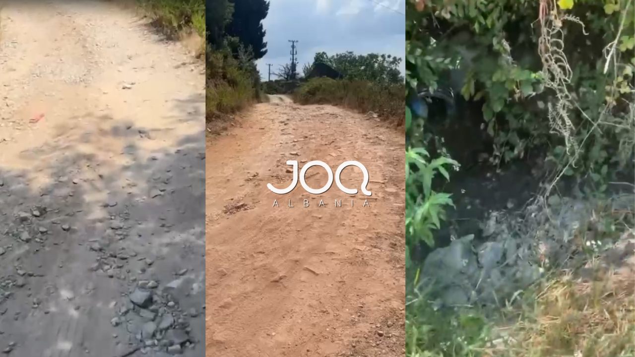 Probleme me rrugën dhe ujërat e zeza  ja gjendja e mjeruar pranë restorantit  Dy Luanët 