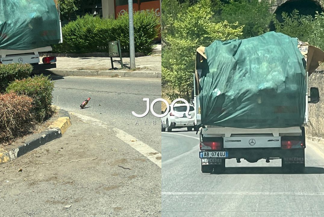Automjetet me mbeturina të pasiguruara rrezikojnë jetët e qytetarëve në rrugën Prrenjas-Librazhd