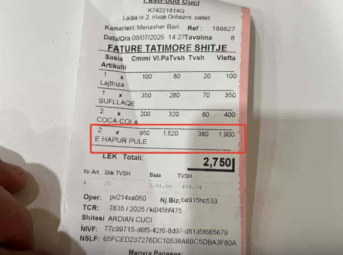 “Kur morëm faturën na erdhi surpriza, 950 lekë sufllaqja”