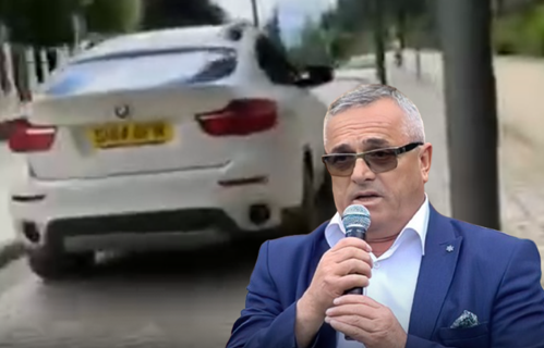 Djali i Rexhë Byberit s’pyet për rregulla, fut “BMW” me targa angleze në bulevard
