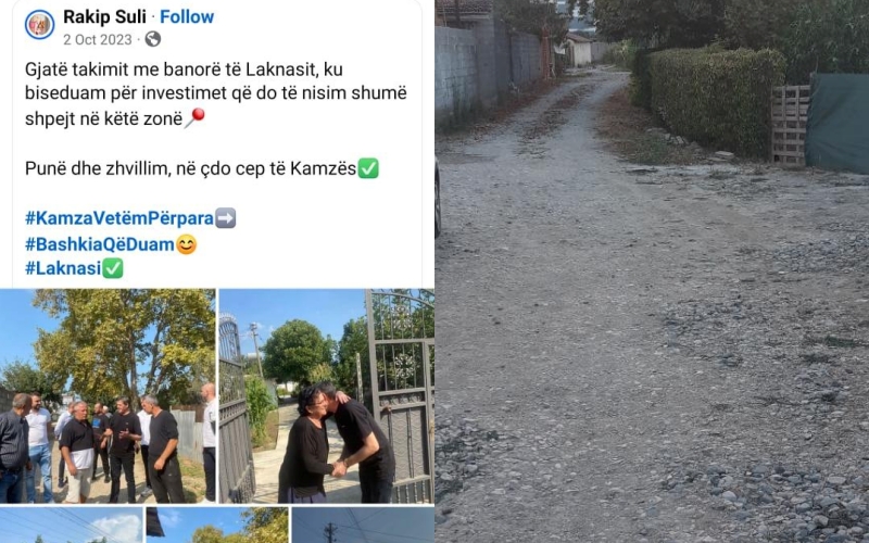 Rakipi i Kamzës s’mban fjalën e para dy viteve, rruga e Laknasit copë-copë!