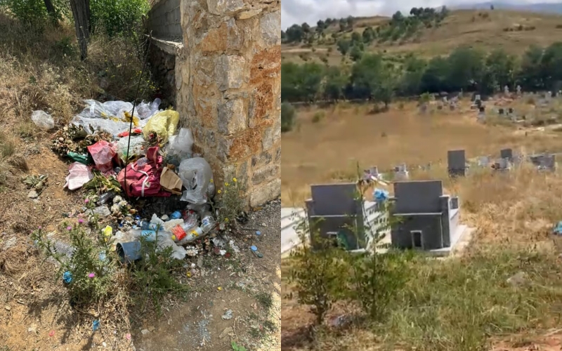Pamje shkretuese në varrezat e Çërravës, bashkia Pogradec i ka lënë në mëshirë
