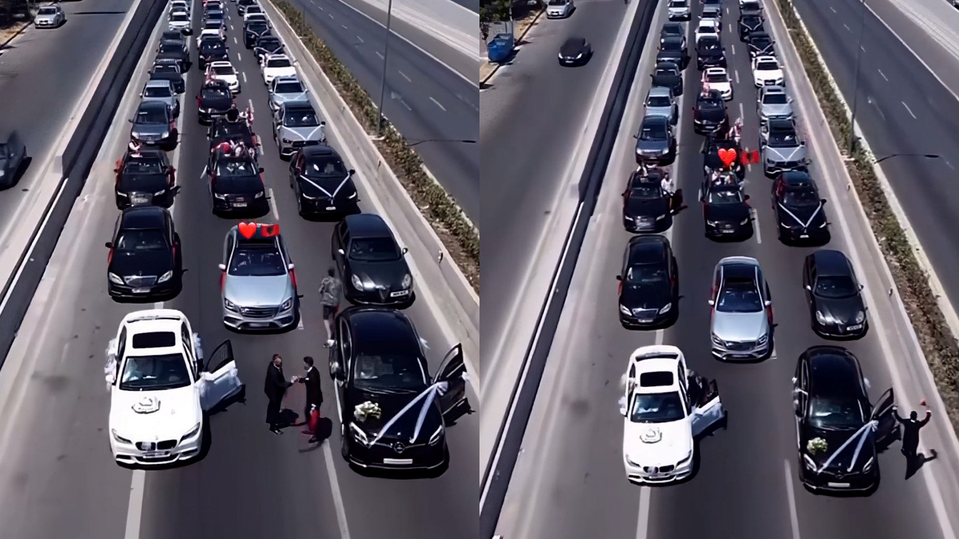 Tradita vazhdon! Çiftet shkëmbejnë shamitë në rrugë