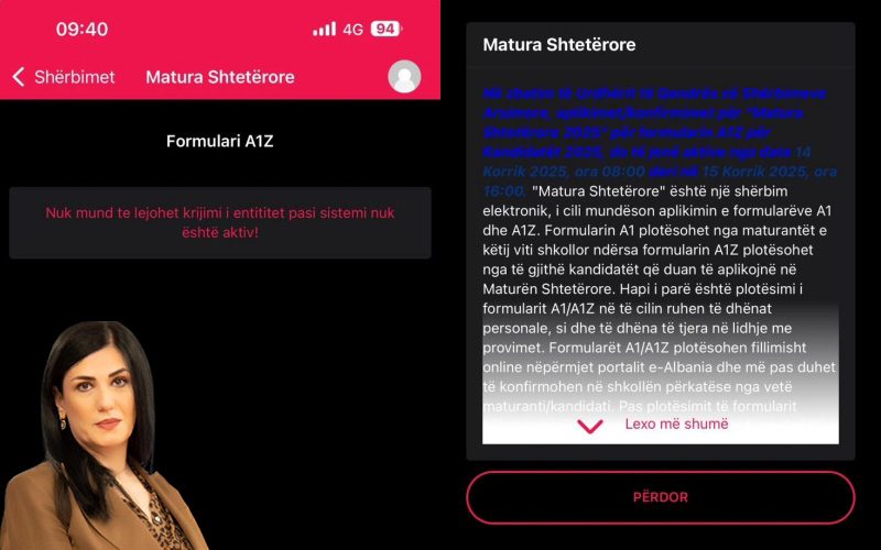 Sistemi i e-Albania jashtë funksionit, studentët nuk aplikojnë për studimet e larta