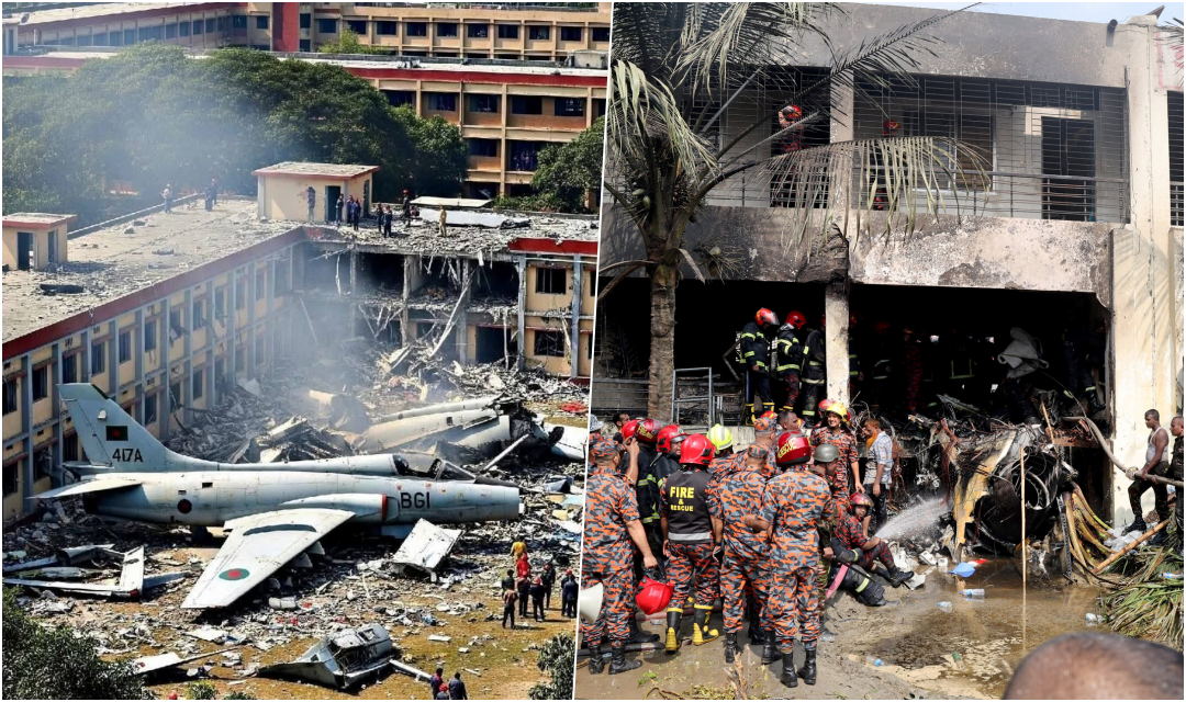 Tragjedi në Bangladesh, avioni ushtarak rrëzohet mbi një shkollë, të paktën 19 viktima dhe mbi 100 të plagosur