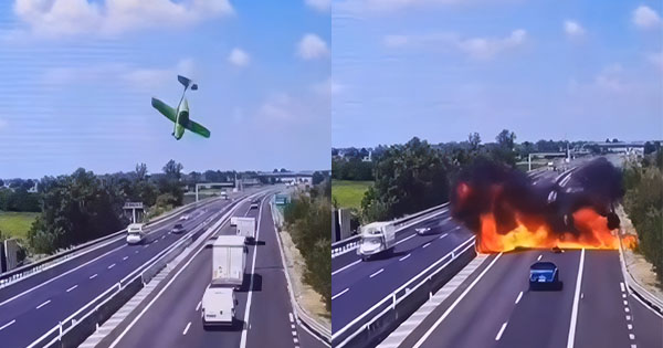 Pamje të tmerrshme nga Italia, avioni bie në autostradë