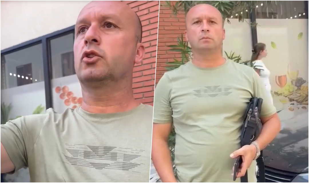 “Po më filmon mua?!”, polici i veshur si biznesmen shkel haptazi ligjin