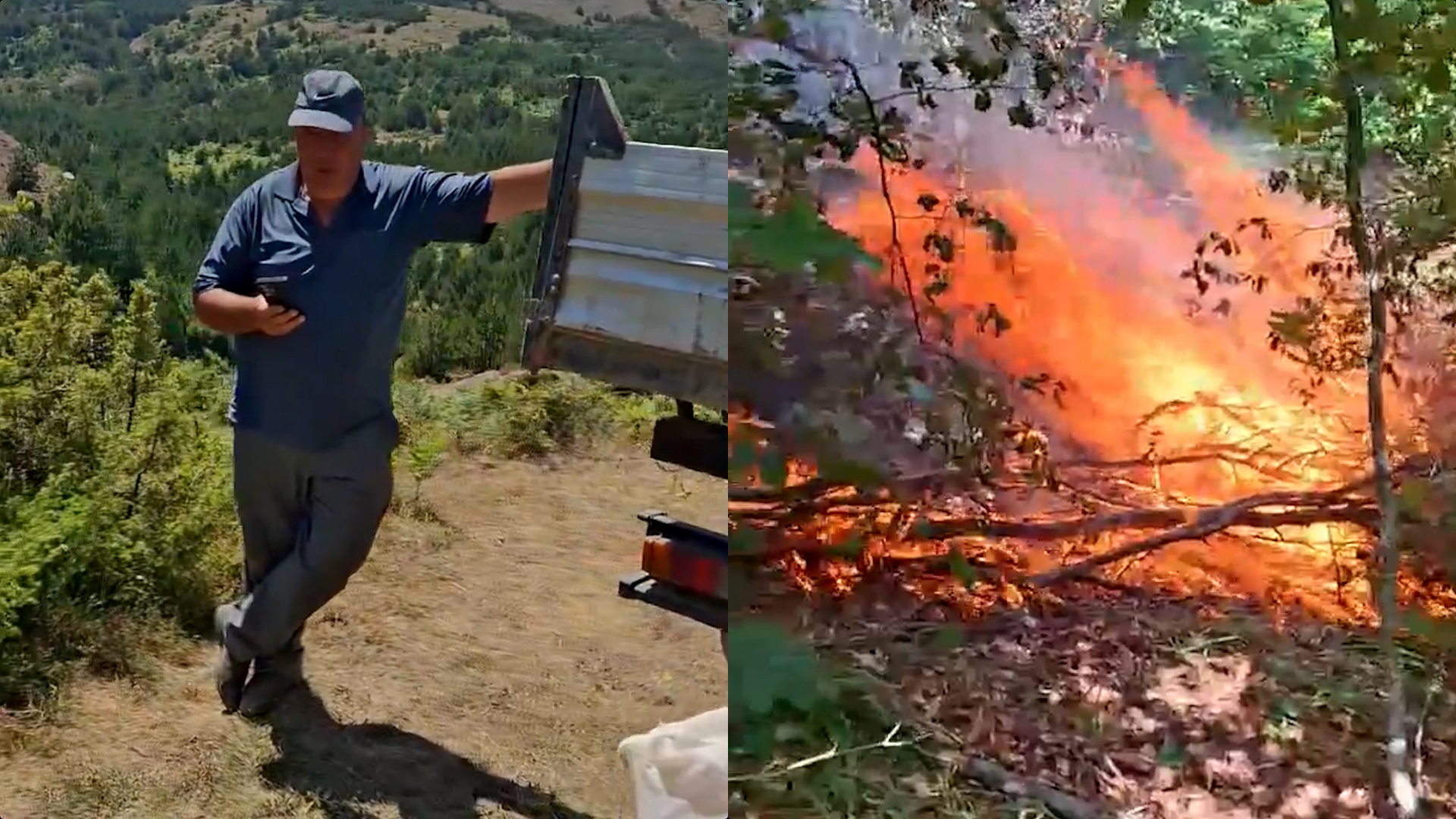 Vullnetari digjet duke shuar zjarrin, punonjësi i bashkisë nuk e ndihmon