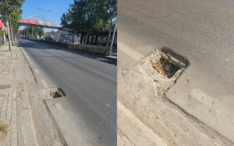 Puseta të hapura në Bulevardin Blu, rrezik i madh për qytetarët dhe automjetet