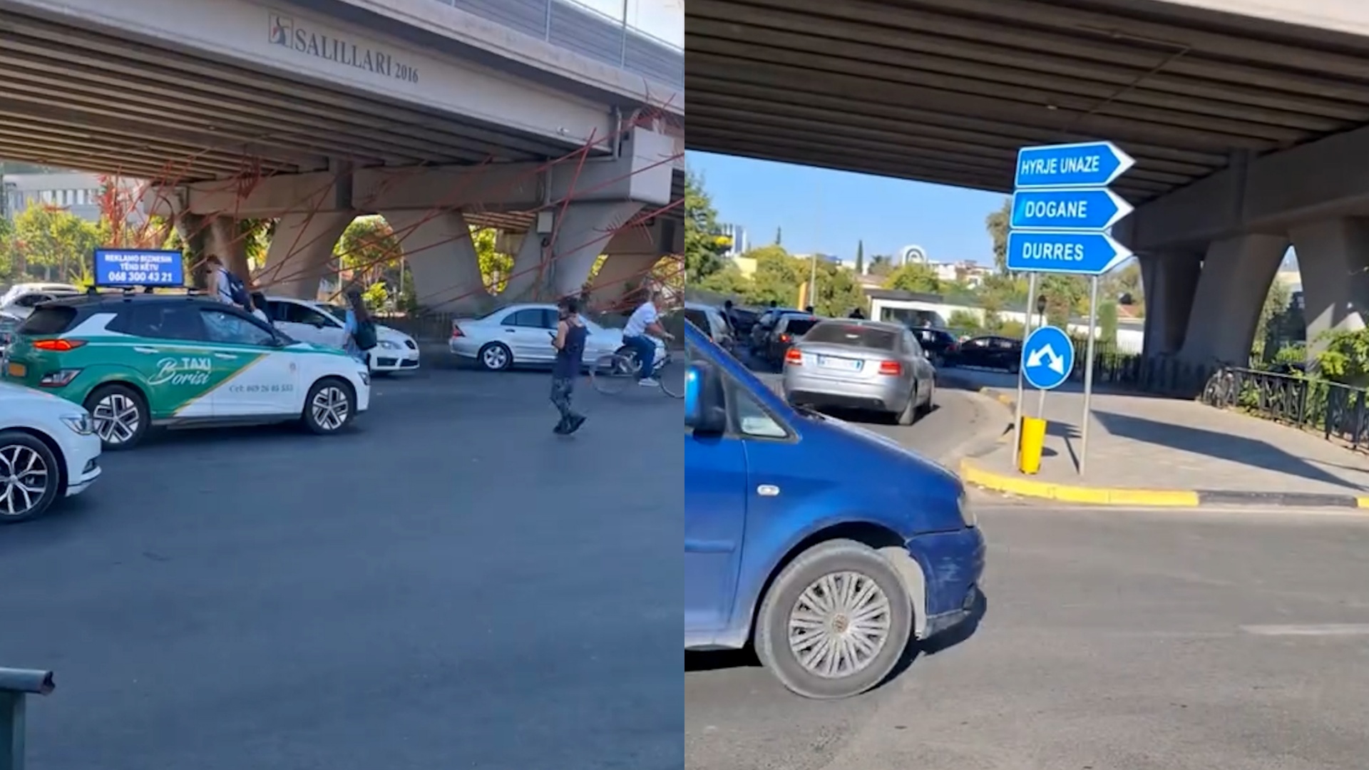 Këmbësorët futem mes makinave te Pallati me Shigjeta, s’ka vija të bardha