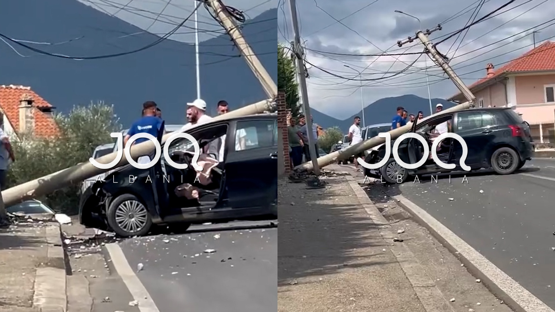 Makina përplaset me shtyllën në Paskuqan