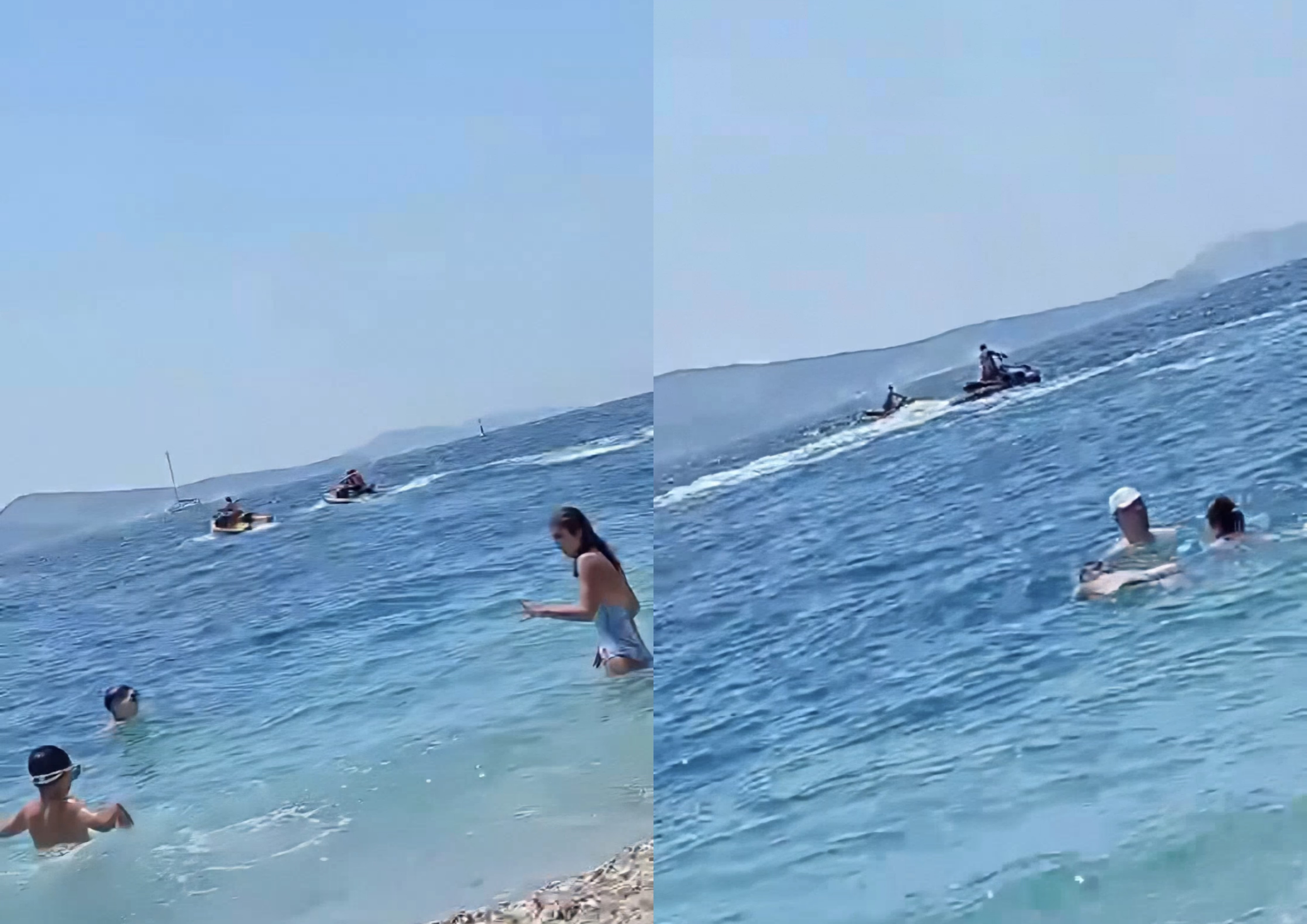 Motorët e ujit s’pyesin për rregulla, lundrojnë në breg pranë fëmijëve
