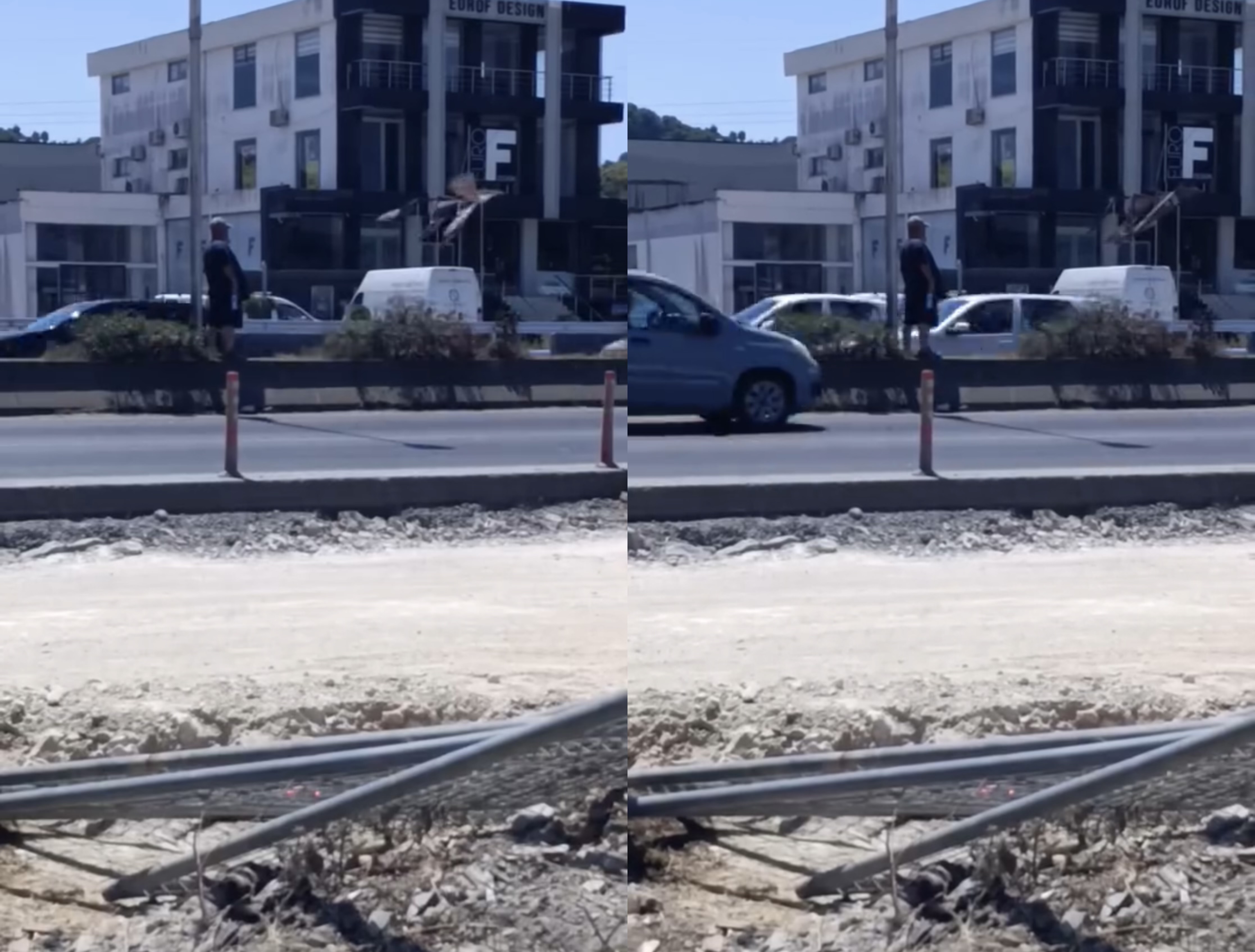 Mbikalimet janë shembur, qytetarët rrezikojnë jetën për të kaluar autostradën