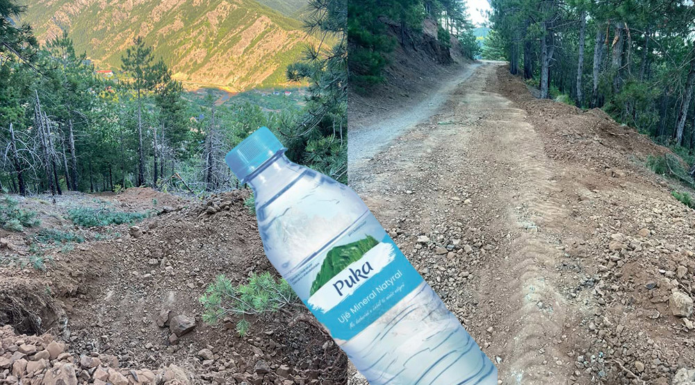 Qytetari: Fabrika e ujit Puka po shkatërron mjedisin dhe rrugën! Shqetësim për banorët