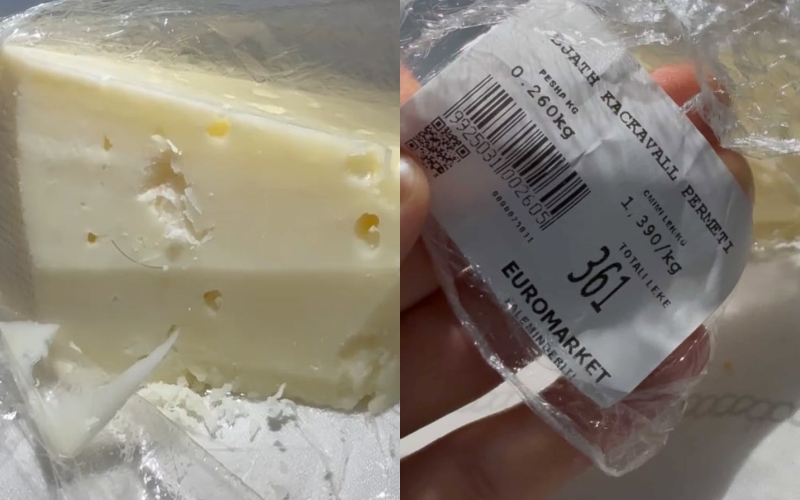 Qytetari skandalizohet nga djathi kaçkavall, i del me qime nga brenda