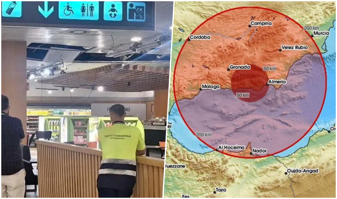 Tërmeti i fortë godet jugun e Spanjës, shembet një pjesë e çatisë së aeroportit