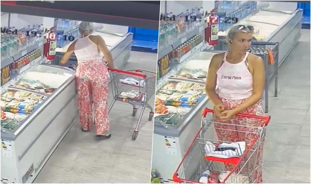 Klientja vjedh palmarin te ‘Diambe’, pamjet tregojnë si e fut tinëzisht në çantë