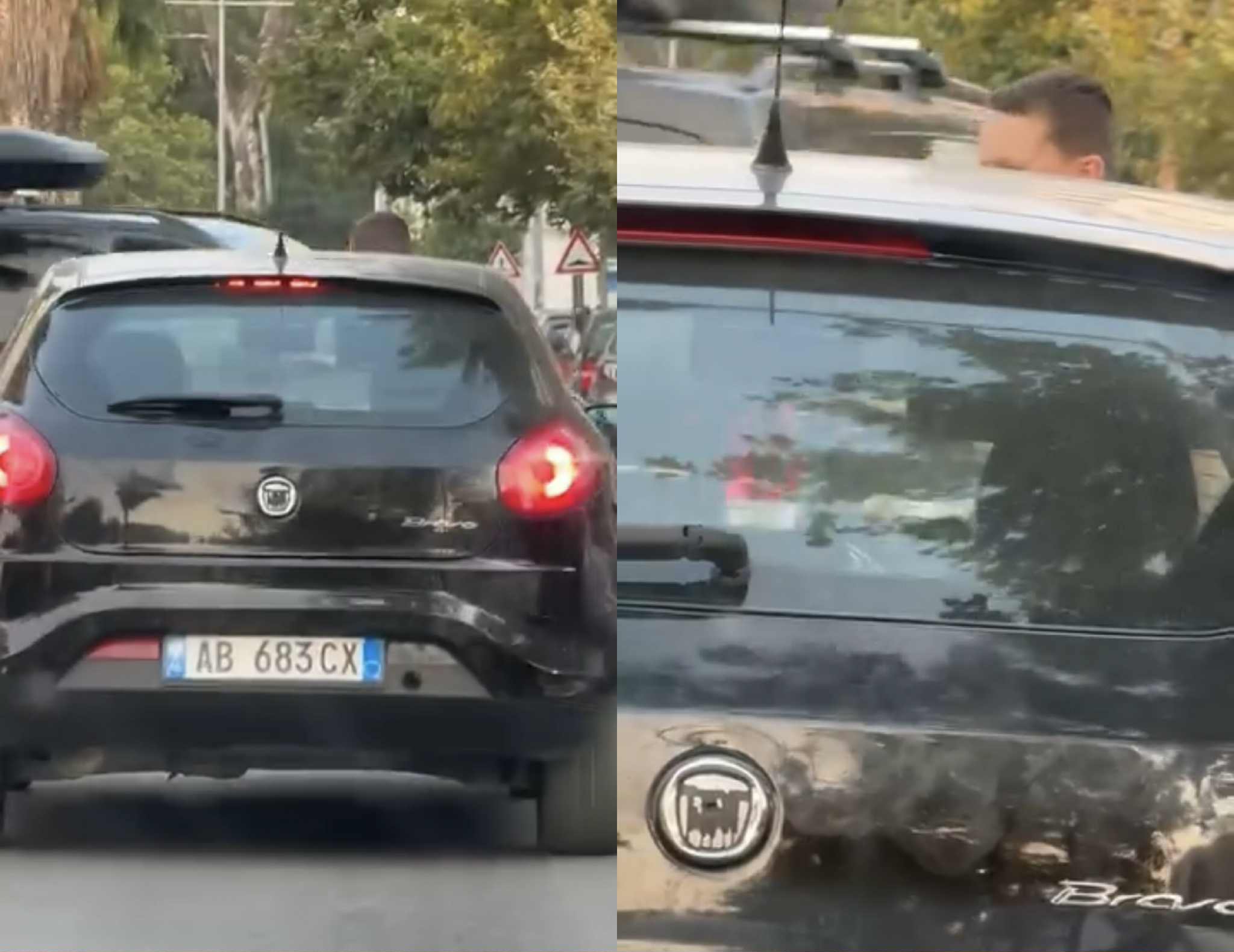 I mituri mbi kofanon e makinës, shoferi s’ndalon
