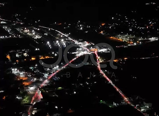 Pamje me dron nga trafiku kilometrik në Elbasan