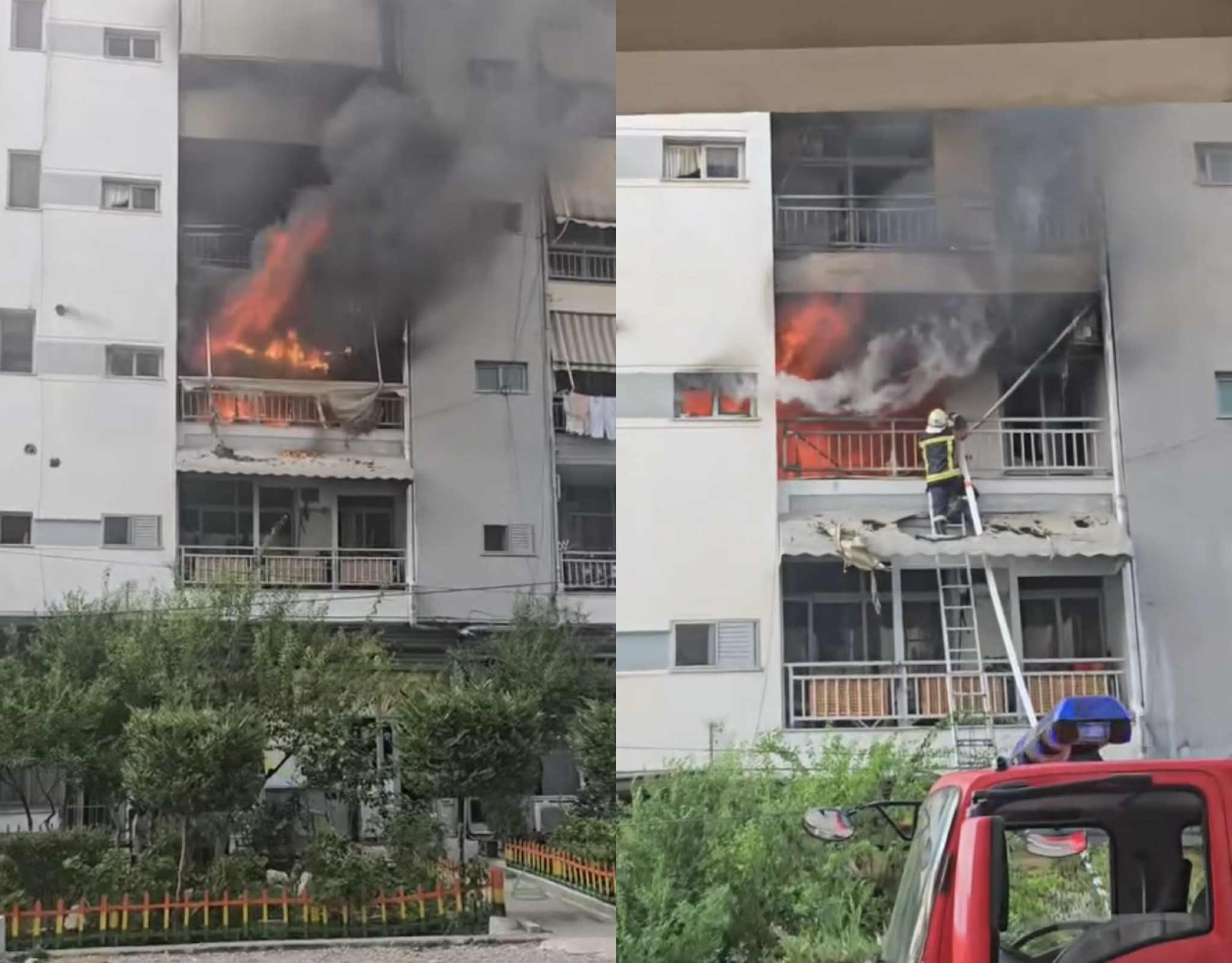 Përfshihet nga flakët banesa në Astir, digjet edhe kati sipër