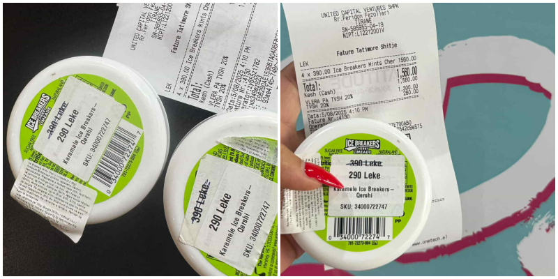 “Mashtrim edhe në Latitude Tirana, karamelet me çmim ndryshe në paketim dhe faturë”