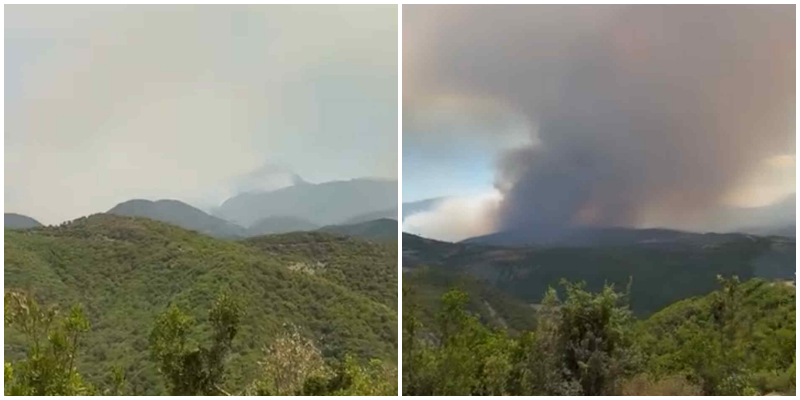Zjarret i marrin jetën të moshuarit në Gramsh, nëna me fëmijë mbeten të bllokuar