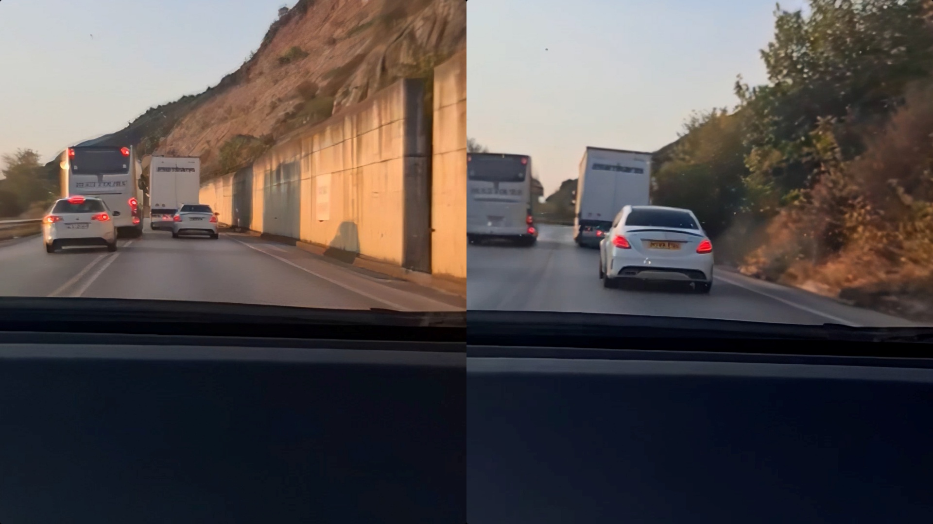 Autobusi i turistëve futet në parakalim të dyfishtë