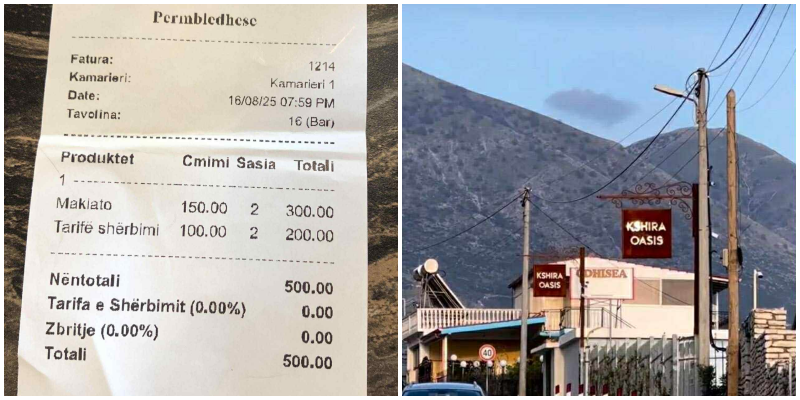 Shkoi për të pirë kafe te ‘Kshira’, pushuesja tarifohet 200 lekë për shërbimin