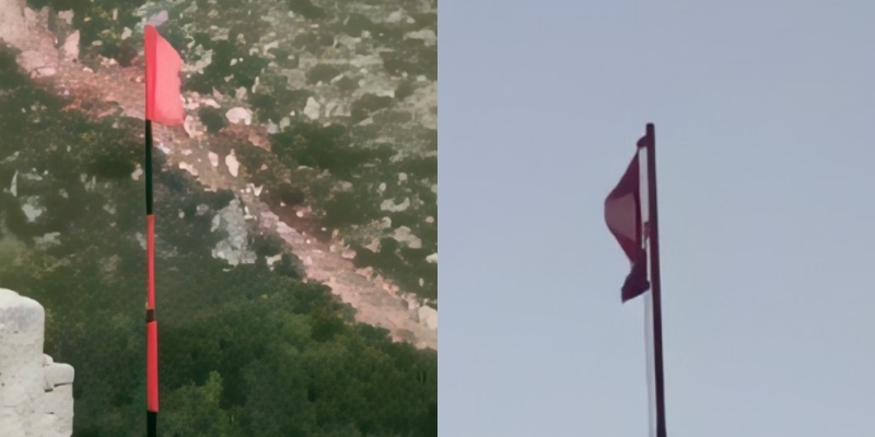 Pamje e shëmtuar në kalanë e Borshit, flamujt shqiptarë të grisur