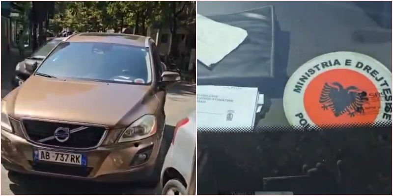 Punonjësi i Ministrisë së Drejtësisë apo Polic? Zyrtari  bllokon rrugën te Pazari i Ri