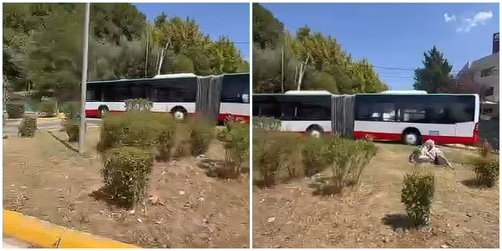 Vapa apo pakujdesia? Autobusi del nga rruga dhe futet në rrethrrotullimin e Saukut