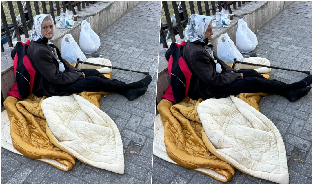 “Ka që dje në mëngjes këtu”, e moshuara kalon natën në rrugë: Po pres nipin të më marrë!