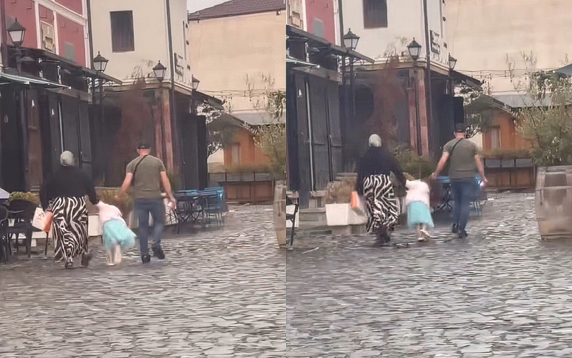 Nëna nga krahu, babai nga flokët! Vogëlushja në Korçë tërhiqet zvarrë nga prindërit