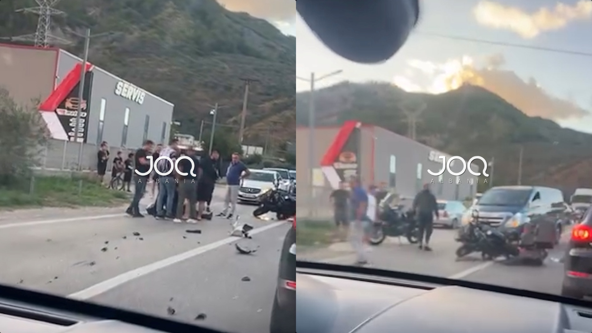 Dy makina dhe një motor bëjnë aksident në Bradashesh, dy të lënduar