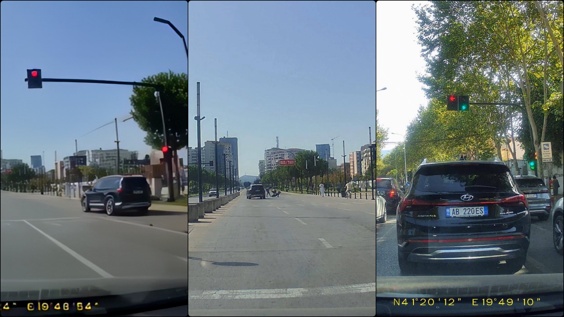 Shoferi i bankës OTP kalon me semafor të kuq dhe rrezikon të shtypë nënë me fëmijë në karrocë