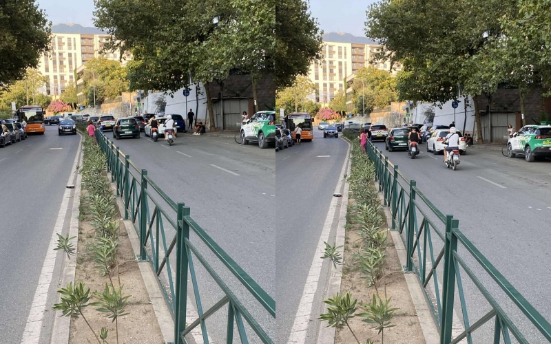 Denoncim: Barrierat në rrugën e Dibrës rrezik për fëmijët, nuk ka vija të bardha