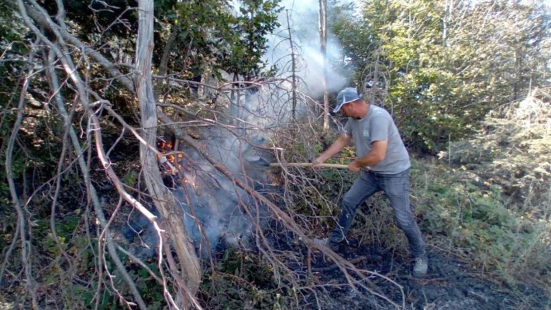 Zjarri përfshin Parkun Natyror të Munellës në Kukës, flakët favorizohen nga era