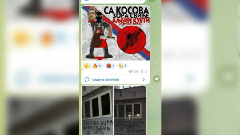“Albin Kurti do të jetë i vdekur”- ​grafite kanosëse ndaj Kurtit në veri të Mitrovicës