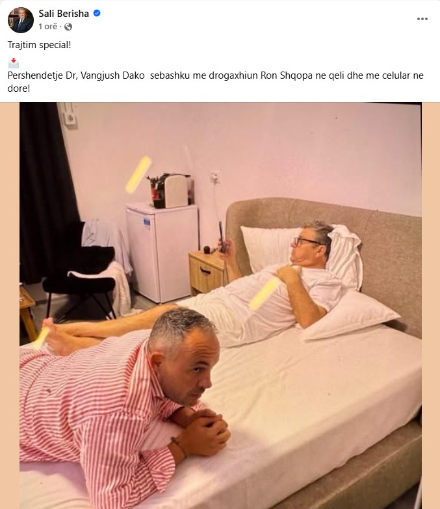 Gjushi del nga qelia, ndahet nga Ron drogaxhiu