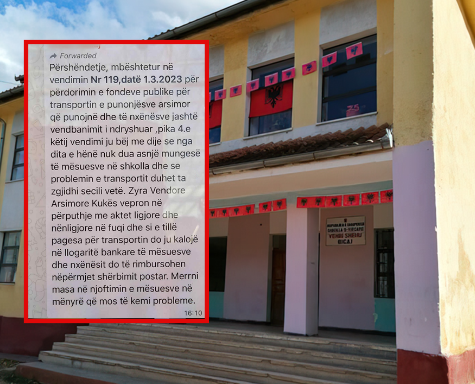 Drejtori u ushtron presion mësuesve: Transportin gjejeni vetë, s’dua mungesa të hënën