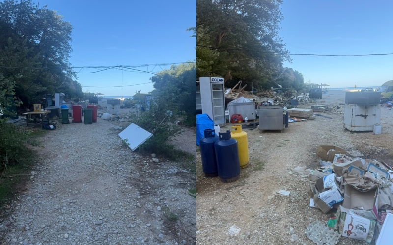 Plazhi i Gjipesë me shezlongë 16 €, kthehet në vendgrumbullim mbeturinash