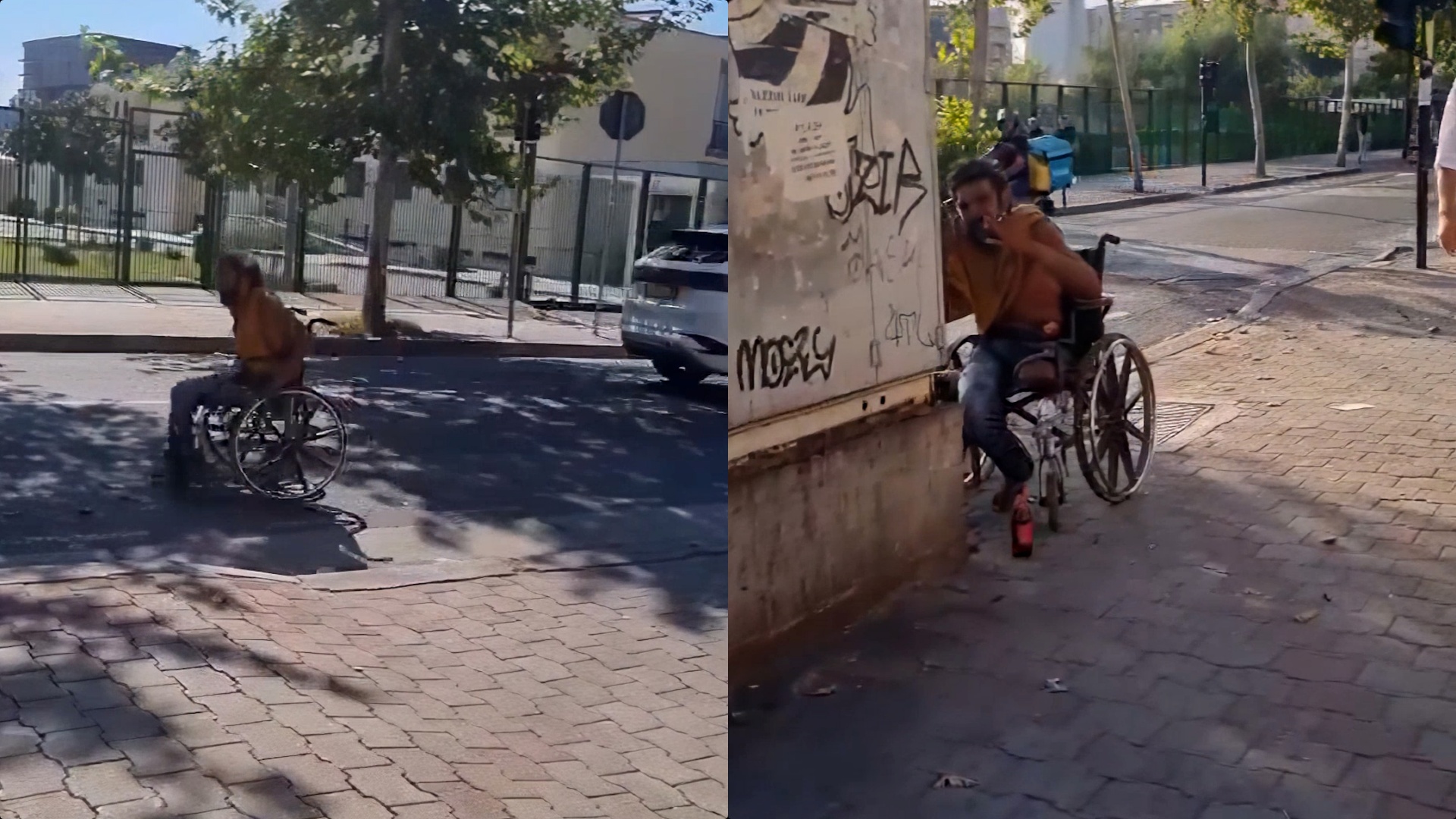 Një tjetër person në nevojë shan kalimtarët që s’e ndihmojnë