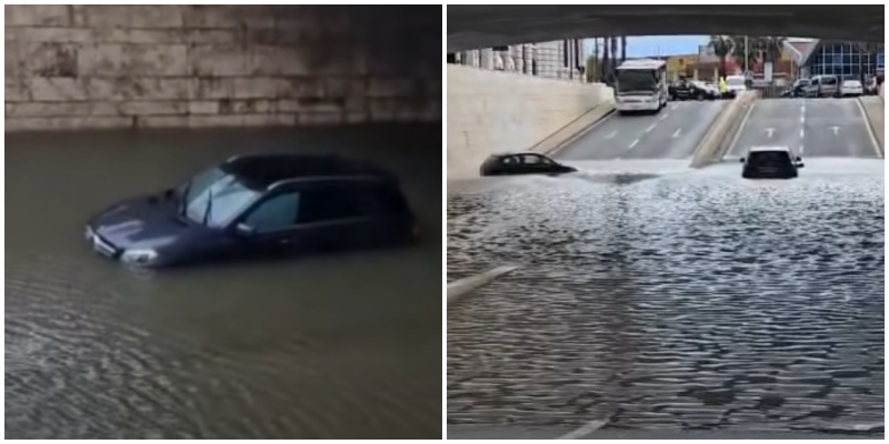 Makinat te ‘Veliera’ u bllokuan nga uji, qytetari: Isha nisur me familjen për në aerport, dolëm me not