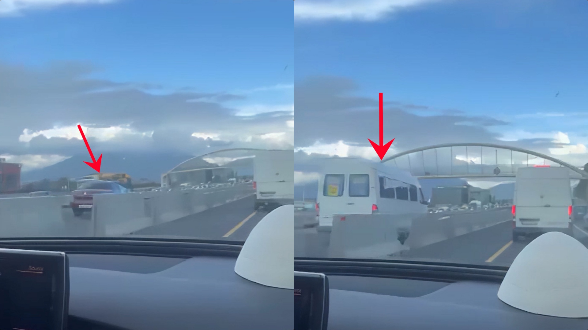 Shoferët shmangin trafikun duke përdorur rrugën e kantierit