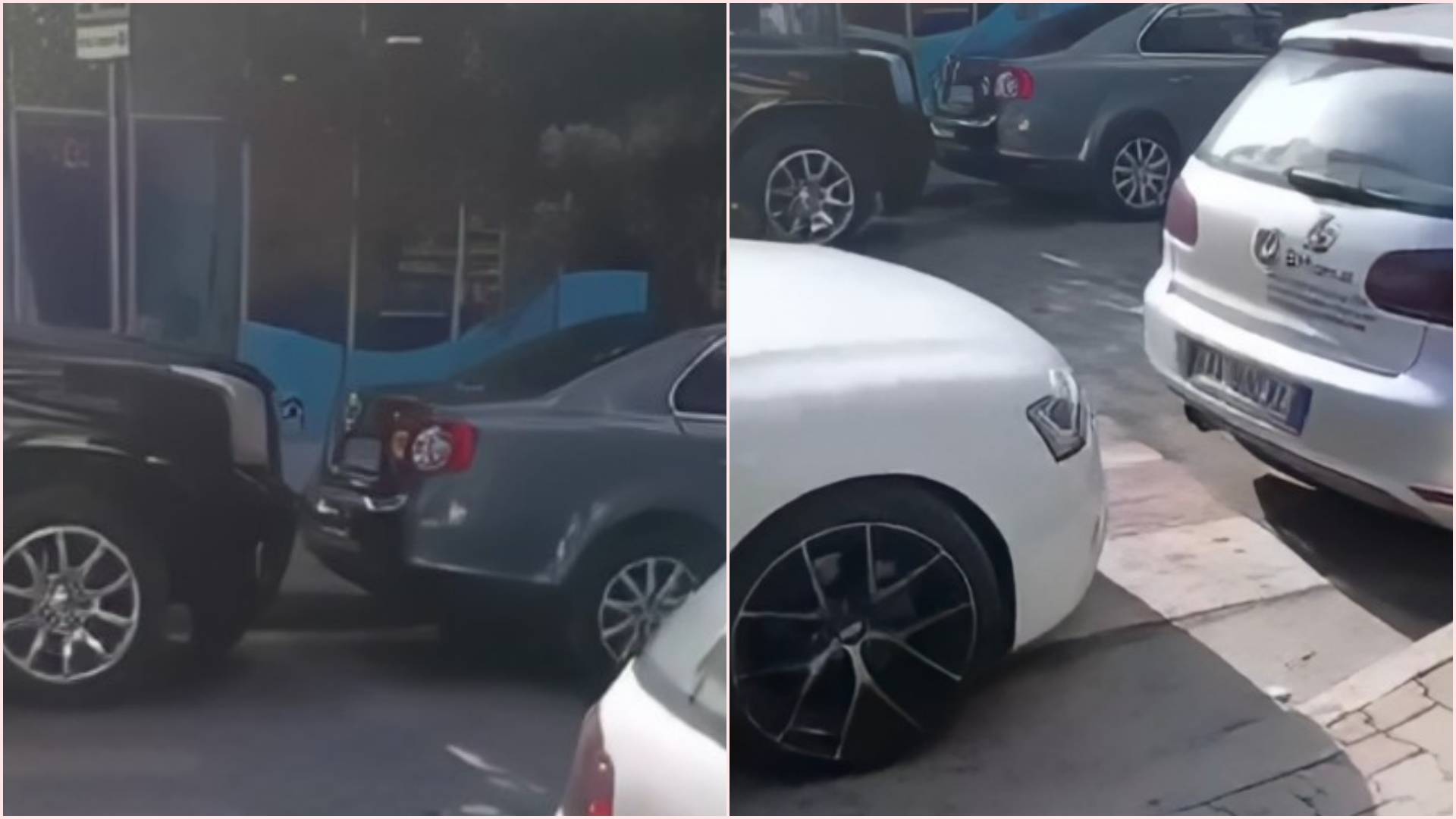 Makinat e parkuara te vizat e bardha, banorët s’kanë ku kalojnë