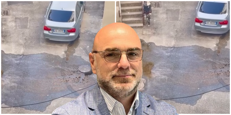 Puseta e kanalizimeve del jashtë funksionit, m*** sheshit te Rruga e Durrësit