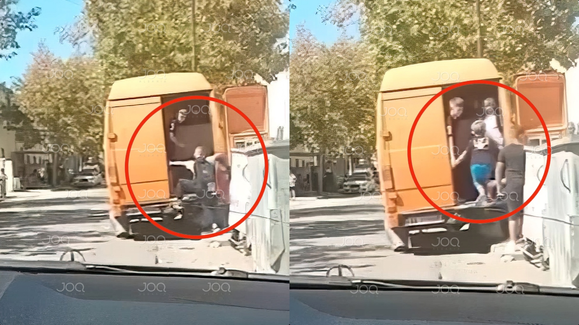 Furgoni i shkollës, fëmijët “ngjishen” si thasë me patate mbrapa