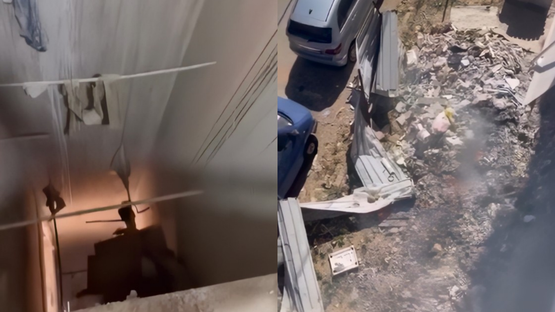 “Punëtorët e firmës së ndërtimit djegin plehrat poshtë pallatit”