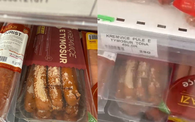 Kremviçe Kazazi e mykur në supermarketin Saraçi në Gosë, ironizon qytetari: Me krimba, ama është hallall