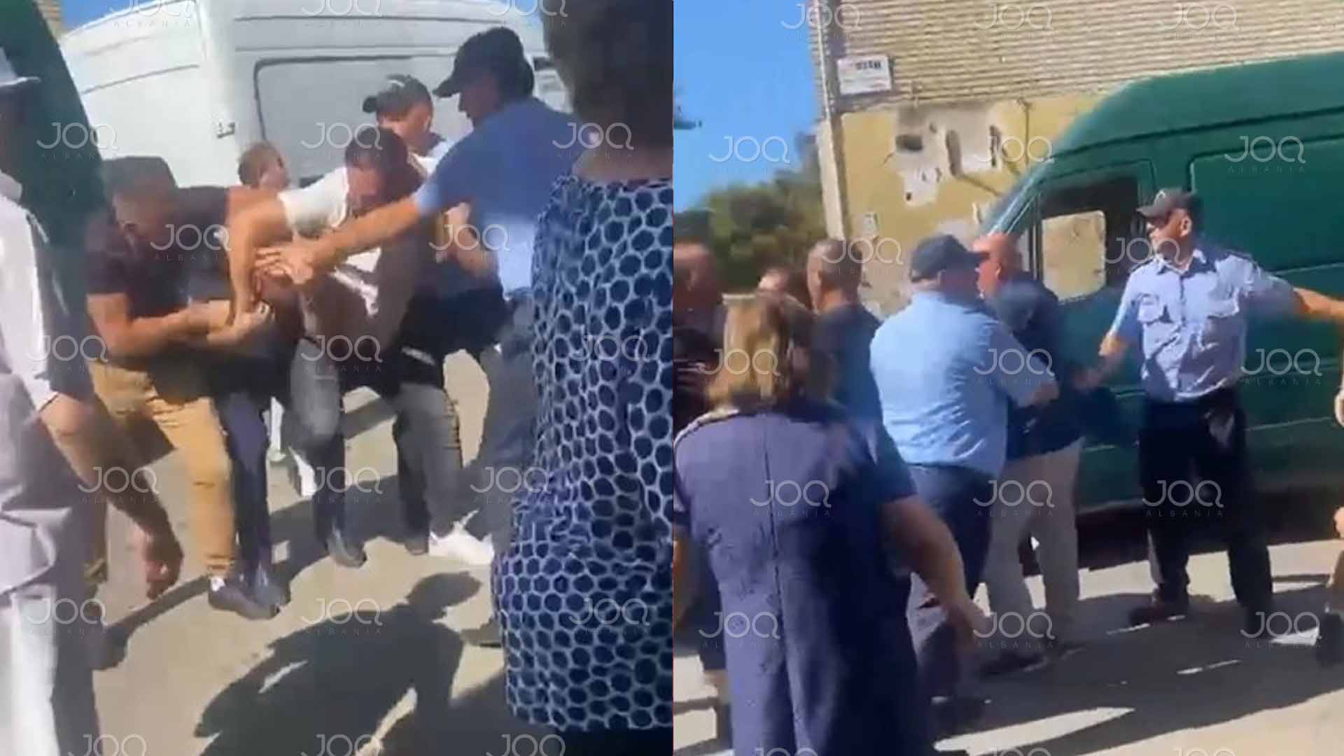 Sherr me grushte mes policisë dhe tregtarëve pranë shkollës Betim Muça, Kombinat